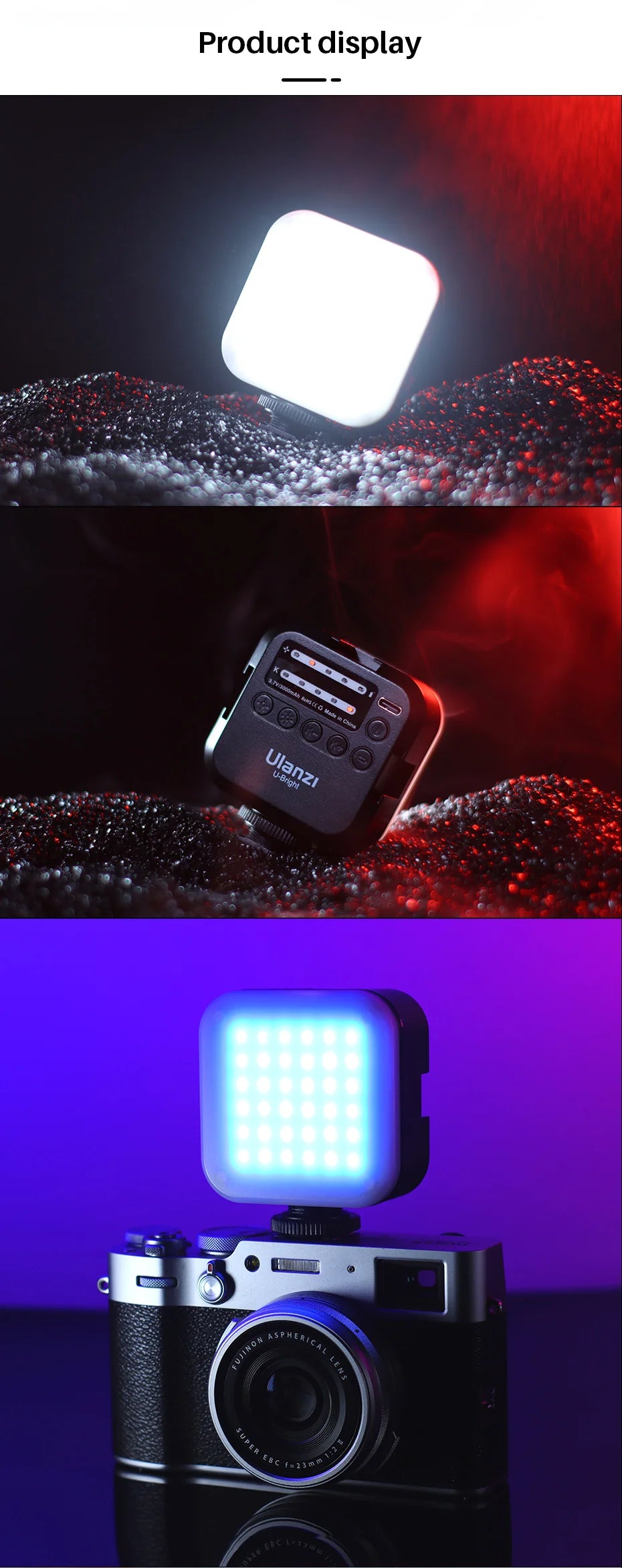 LED Video Light Dimmable Vlog Panel | 3200-5600K Adjustable Color Tidesmit