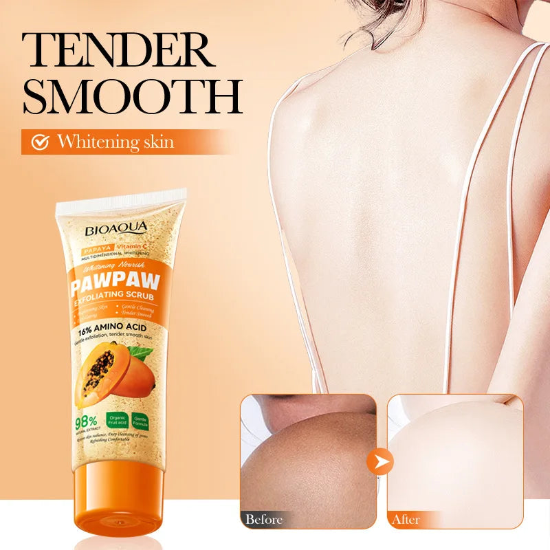 Papaya Vitamin C Exfoliating Scrub - Deep Cleansing Natural Skincare Scrubs Treatments Tidesmit