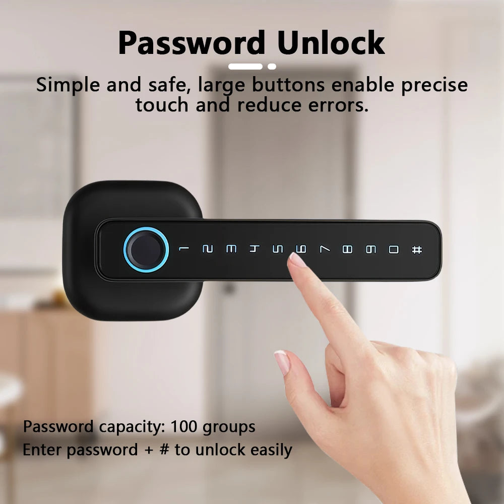 Fingerprint Door Lock: Tuya Bluetooth Smart Entry - M6 Series Tidesmit