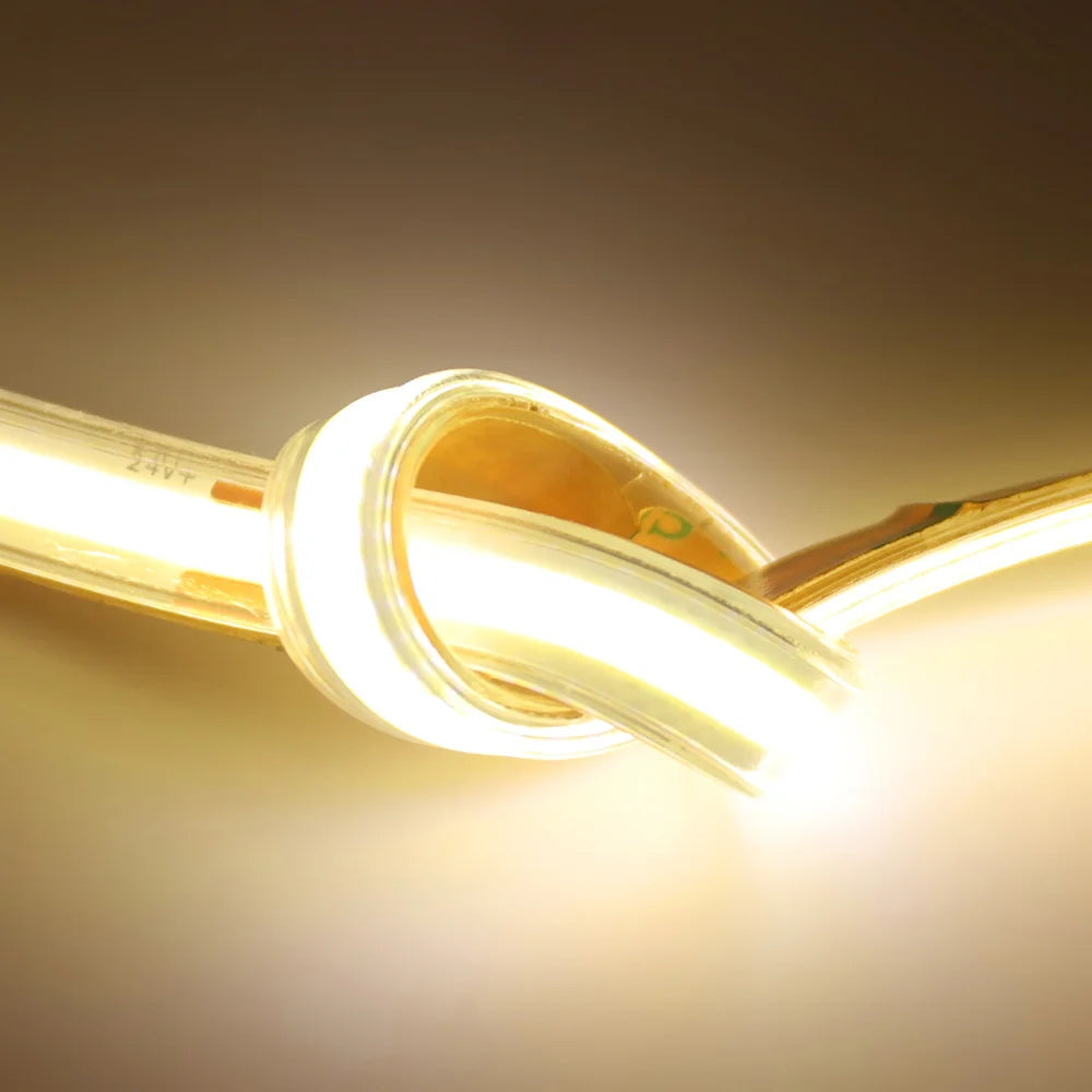 IP67 Waterproof COB LED Strip Light 12V 24V 3000K 4000K 6000K Flexible Led Tape 5m 10m 20m 0.5m 1m 2m 480LEDs/m Linear Lighting