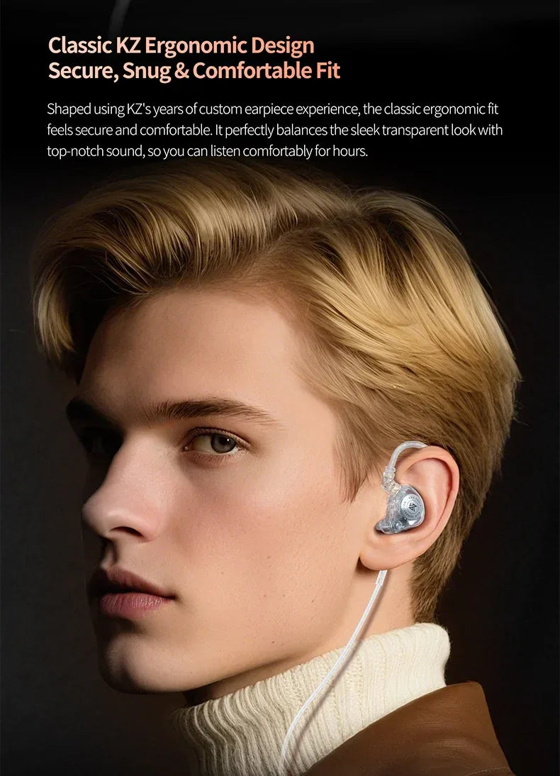 KZ EDX Pro 2 Hi-Fi Wired Earphones Dynamic Dual Drivers | Tidesmit Tidesmit