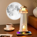 Wireless Charger Bluetooth Lamp with LED Night Light - White Qi Certified WHITE Tidesmit