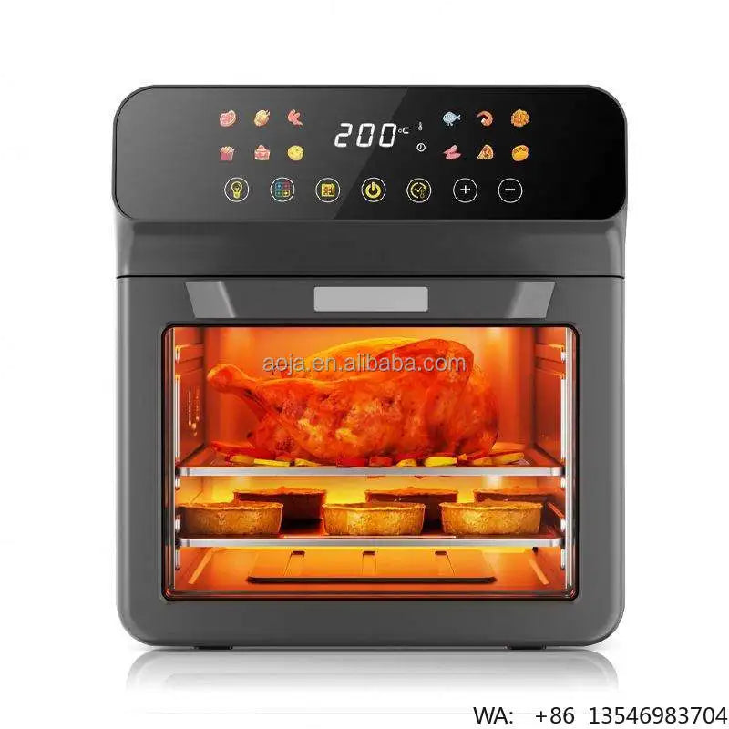 AOJA Factory Smart Stainless Steel Air Fryer Oven 15L Large Capacity Multi-Function Energy Saving Household Kitchen Appliance