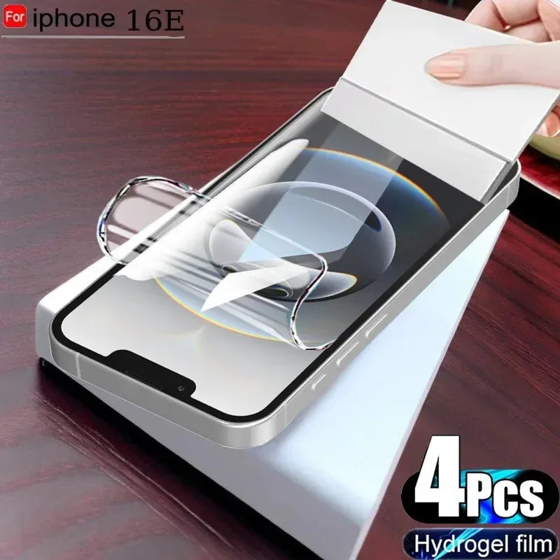 iPhone Hydrogel Screen Protector - 4 Pack Anti-Scratch HD Film 4 Pcs Hydrogel Film Hydrogel Film Tidesmit