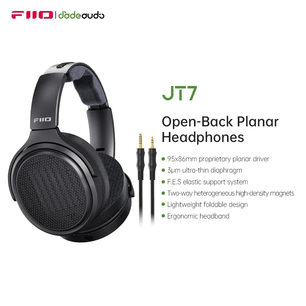 Planar Magnetic Open Back Headphones | JT7 Black | Tidesmit Tidesmit