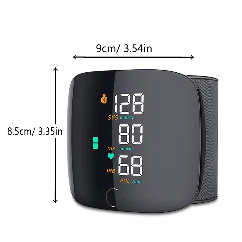 USB Rechargeable Wrist Blood Pressure Monitor English Voice Tonometer Best Automatic Digita Sphygmomanom BP