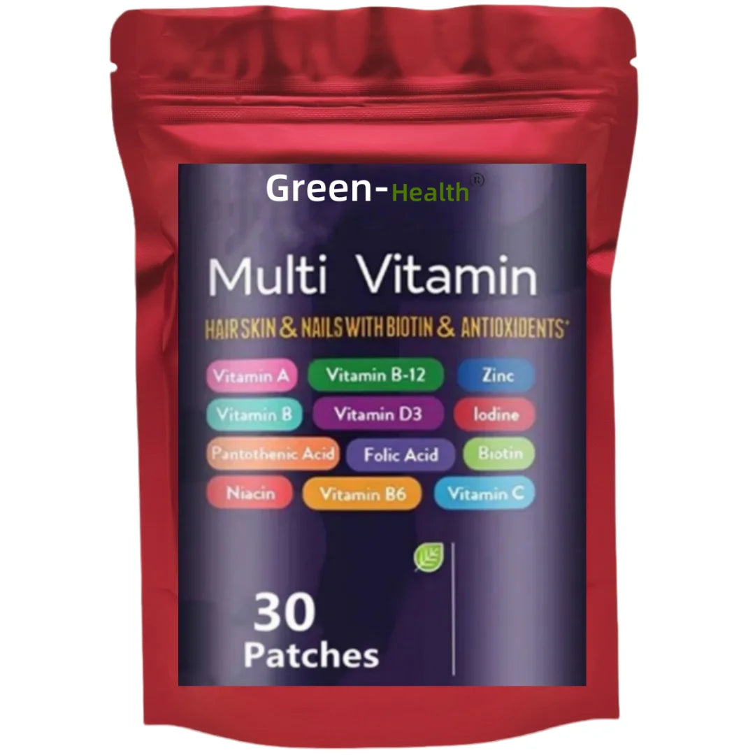 Tidesmit Multivitamin Patches with Biotin, Antioxidants, and Minerals to boost energy and support immune health.