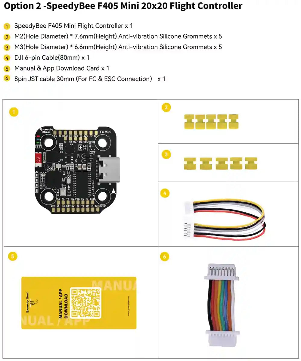 SpeedyBee F405 Mini Stack 35A 6S ESC for Reliable FPV Drones F405 Mini FC Tidesmit