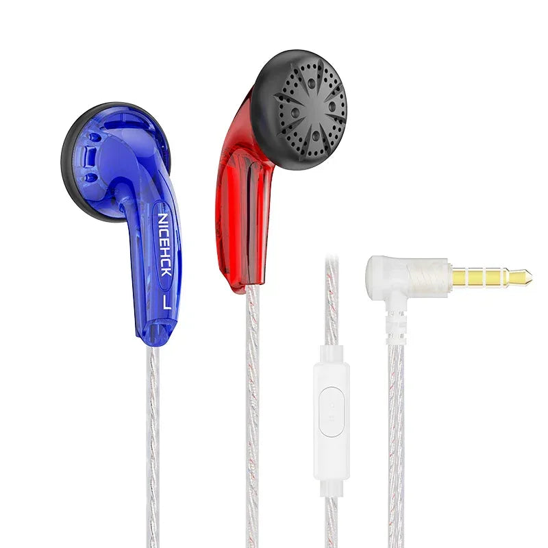 Tidesmit Wired Earbuds 15.4mm Dynamic Driver HiFi Bass Headphones RedBlue Mic Tidesmit