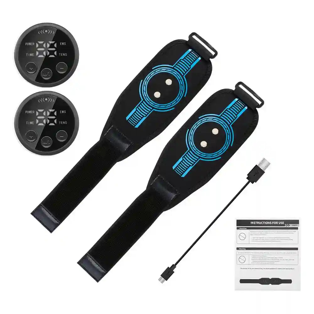 EMS Muscle Stimulator Belt | Rechargeable Electric Abdominal Trainer Massage Roller Tidesmit