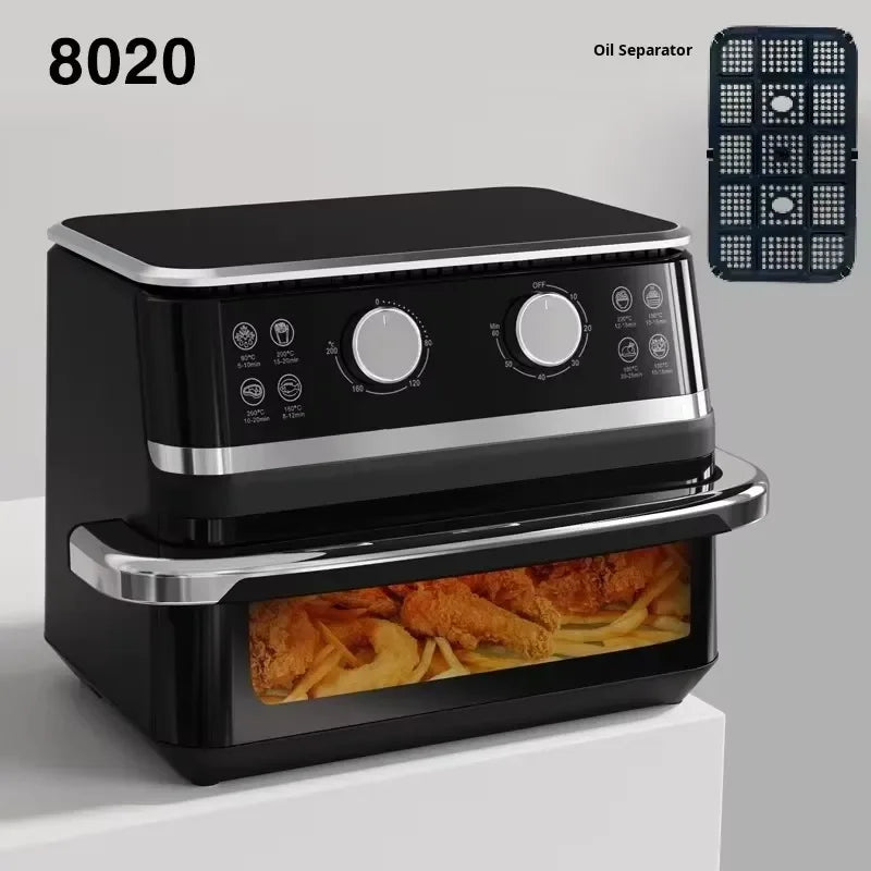 2026CE CE Wholesale 1400W Smart Electric Deep Fryer Commercial Portable Air Fryer Digital Oil Free Basket Oil 8L Capacity for