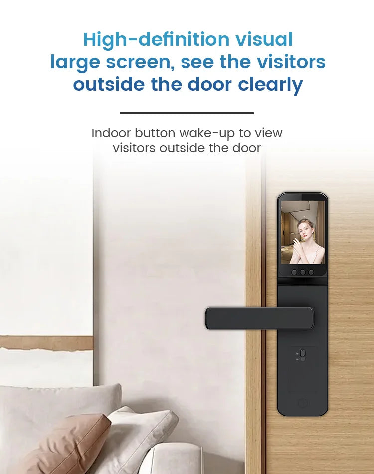 Security Residential Electronic Lock Serure De Porte Cerradura Inteligente Para Puerta Digital Tuya Smart Door Lock With Camera