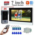 New Tuya Smart 2-wired Doorbell Wifi Video Intercom System with APP Remote IC Card Unlock 1080P 7inch Touch Screen