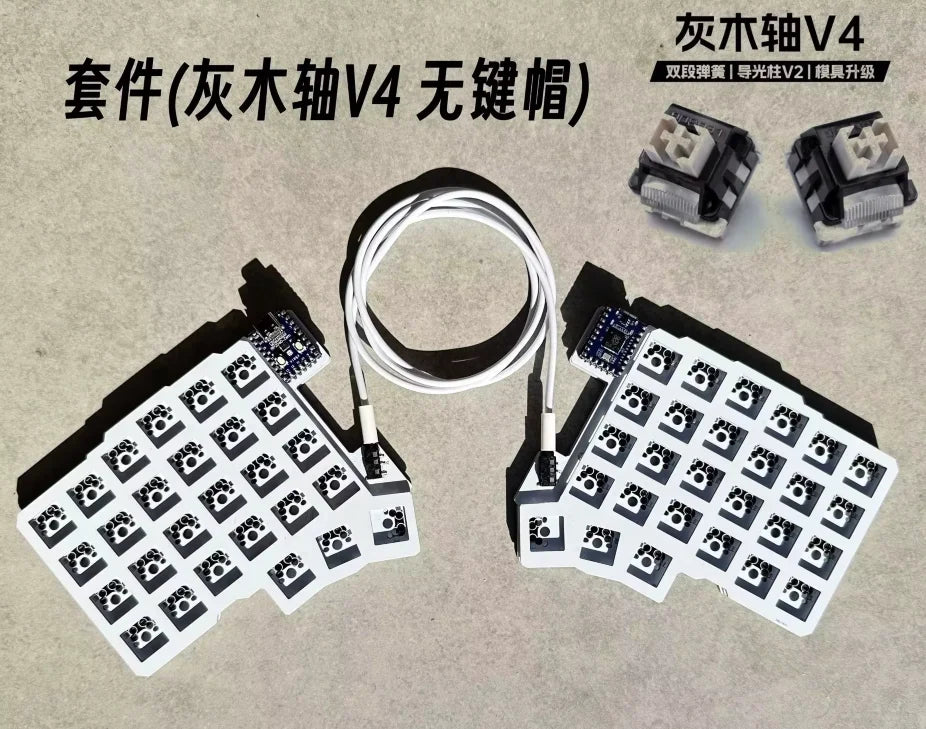Silakka54 Split Keyboard Wired Hot Swap Support QMK/VIAL Keyboard Ergonomics RP2040zero Customized PC Gamer Accessories