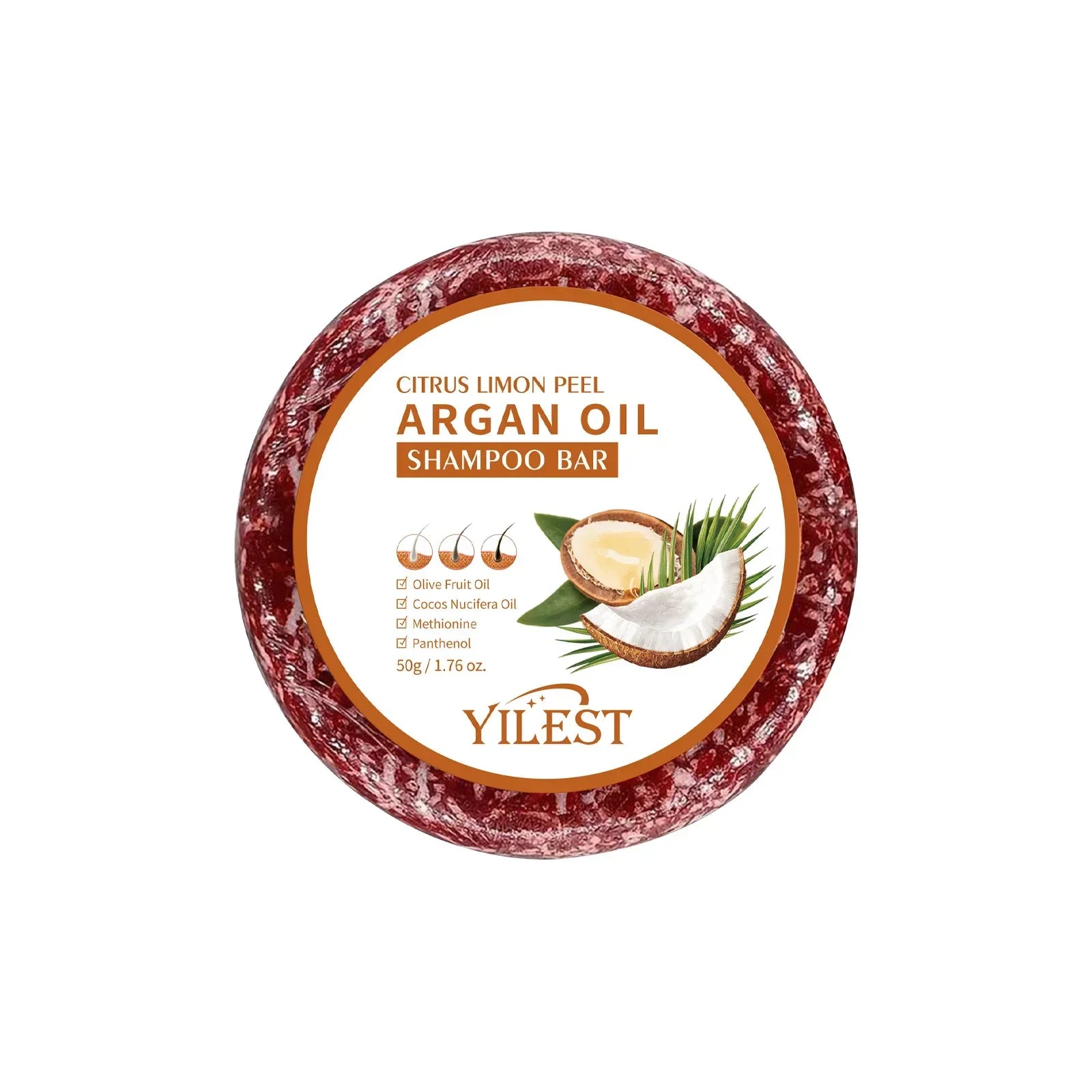 4 Pcs Argan Oil Shampoo Bar - Supports Hair Retention, Repairs Damaged Frizzy Hair, Gentle Scalp Moisturizing Treatment.