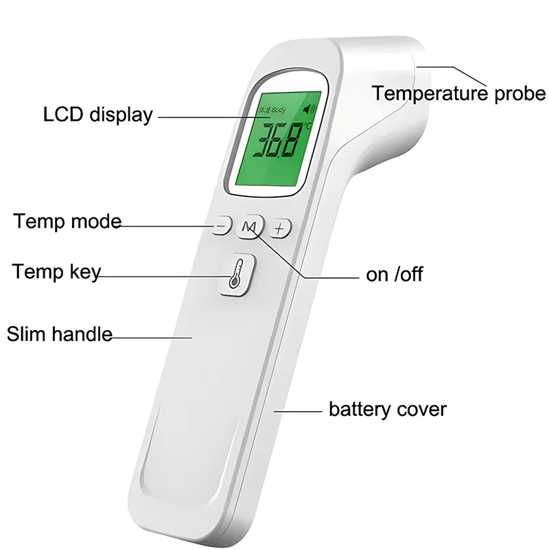 Medical Infrared Forehead Thermometer Backlit Digital Non-contact Laser Household LCD Baby Adult Fever Infant Body