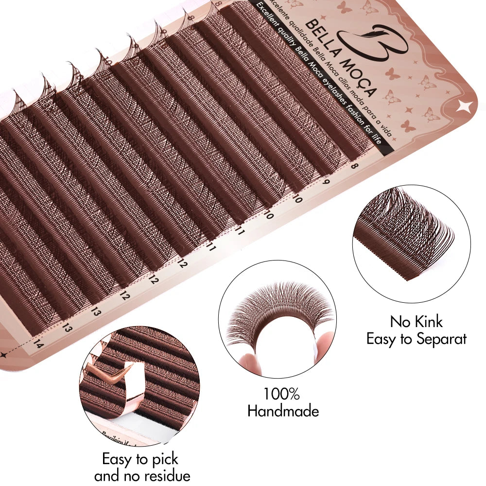 YY Shaped Eyelash Extensions 0.07mm D Curl Matte Faux Mink Lash False Eyelashes Tidesmit