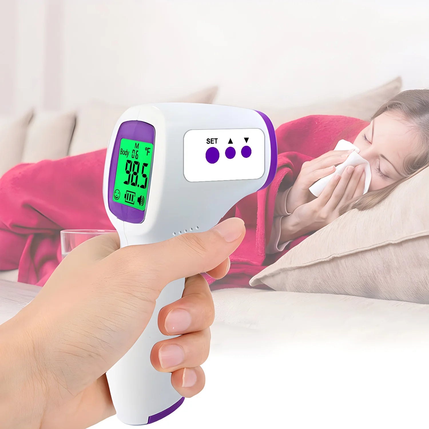 Digital Thermometer Electronic Non-Contact Medical Infrared for Baby Adults Body Medical Thermometer Home Fever Monitor