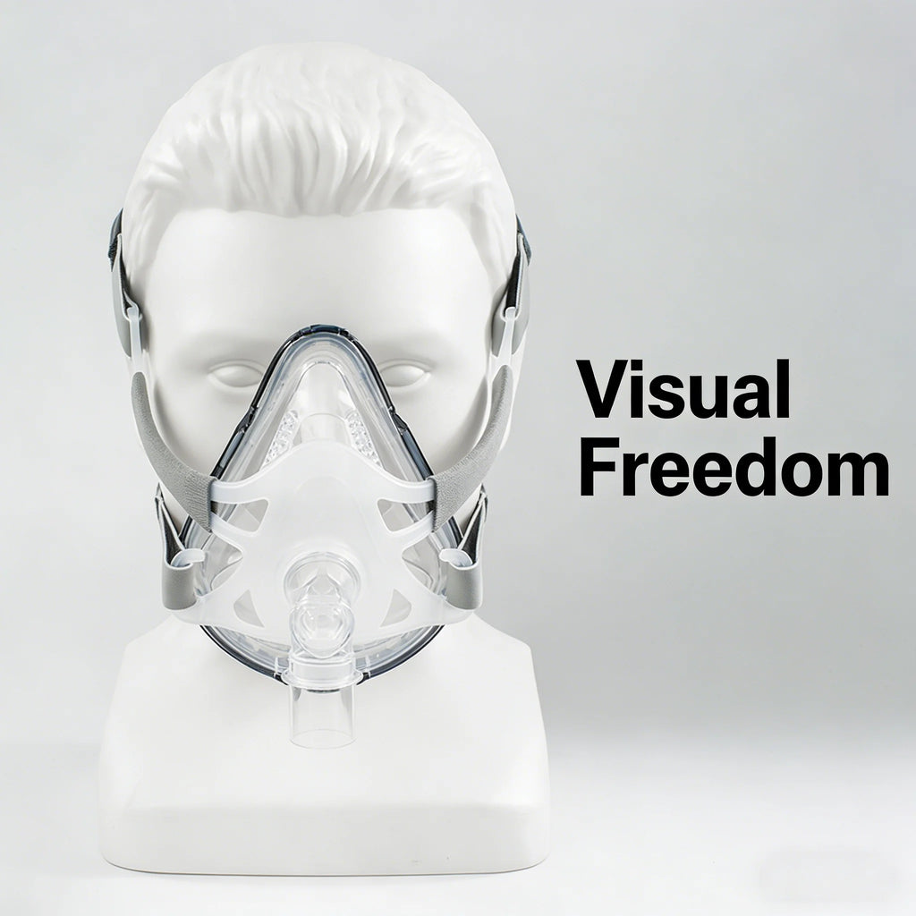 BMC Original F1A CPAP Mask Full Face Mask With Headgear For CPAP BiPAP Machine Apnea Mask With Cleaning Brush High Quality