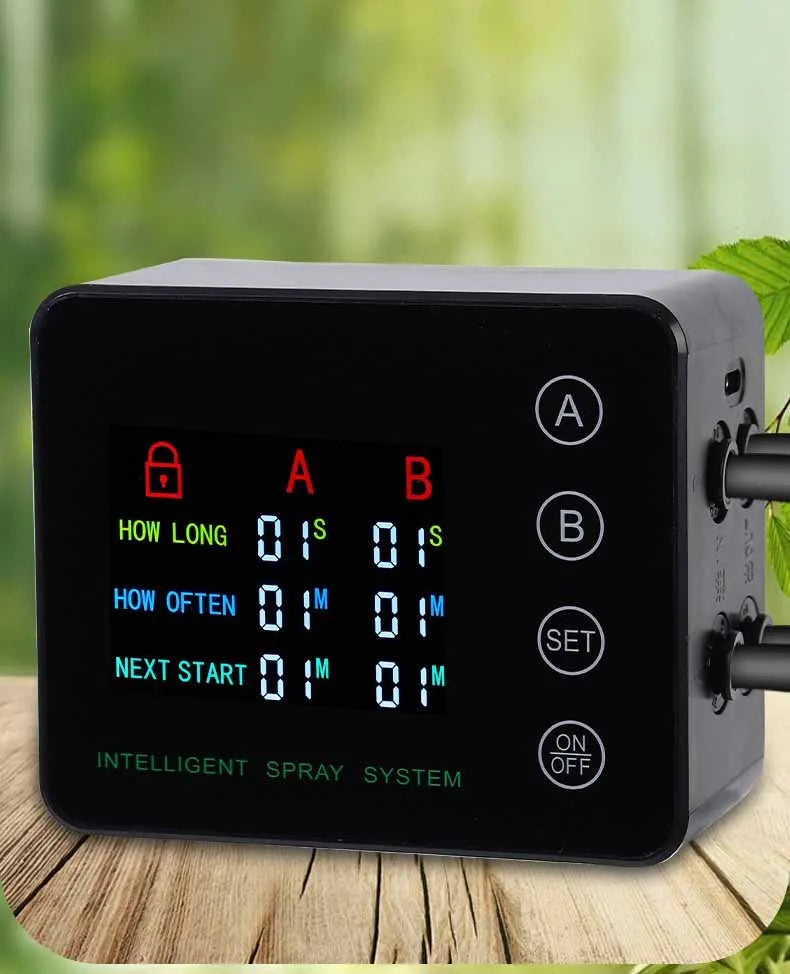 Rainforest Sprayer Double Pump Control Automatic Mist Timing Spray System Kit Irrigation Timer Reptile Sprayer Humidifier