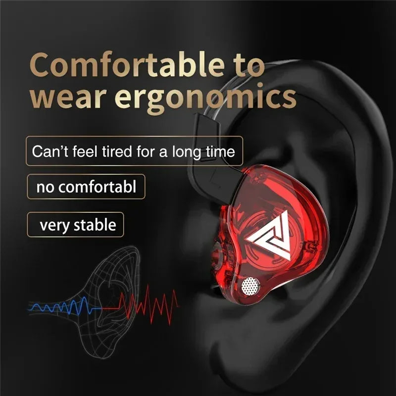 Original QKZ AK6 In Ear Earphone 6 Dynamic Driver Unit Headphone With Mic Stereo Sports HIFI Subwoofer Headset Monitor Earbuds Tidesmit