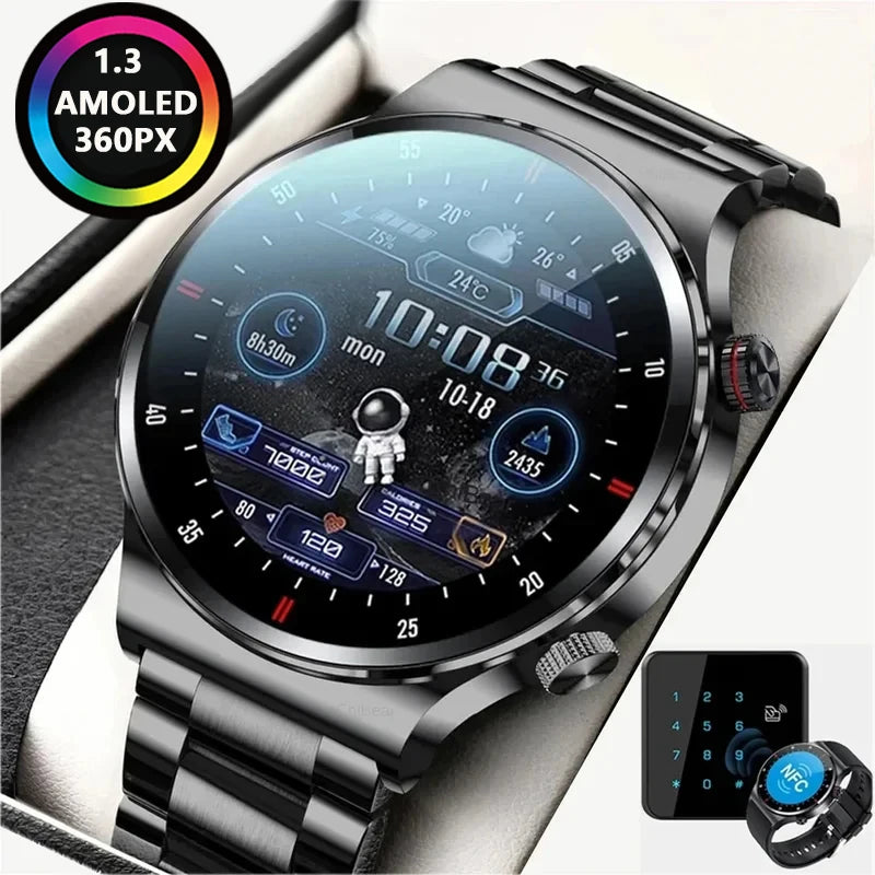 GPS ECG+PPG Bluetooth Call Smart Watch Men 2026 Sports Bracelet NFC Waterproof Custom Watch Face Men SmartWatch For IOS Android