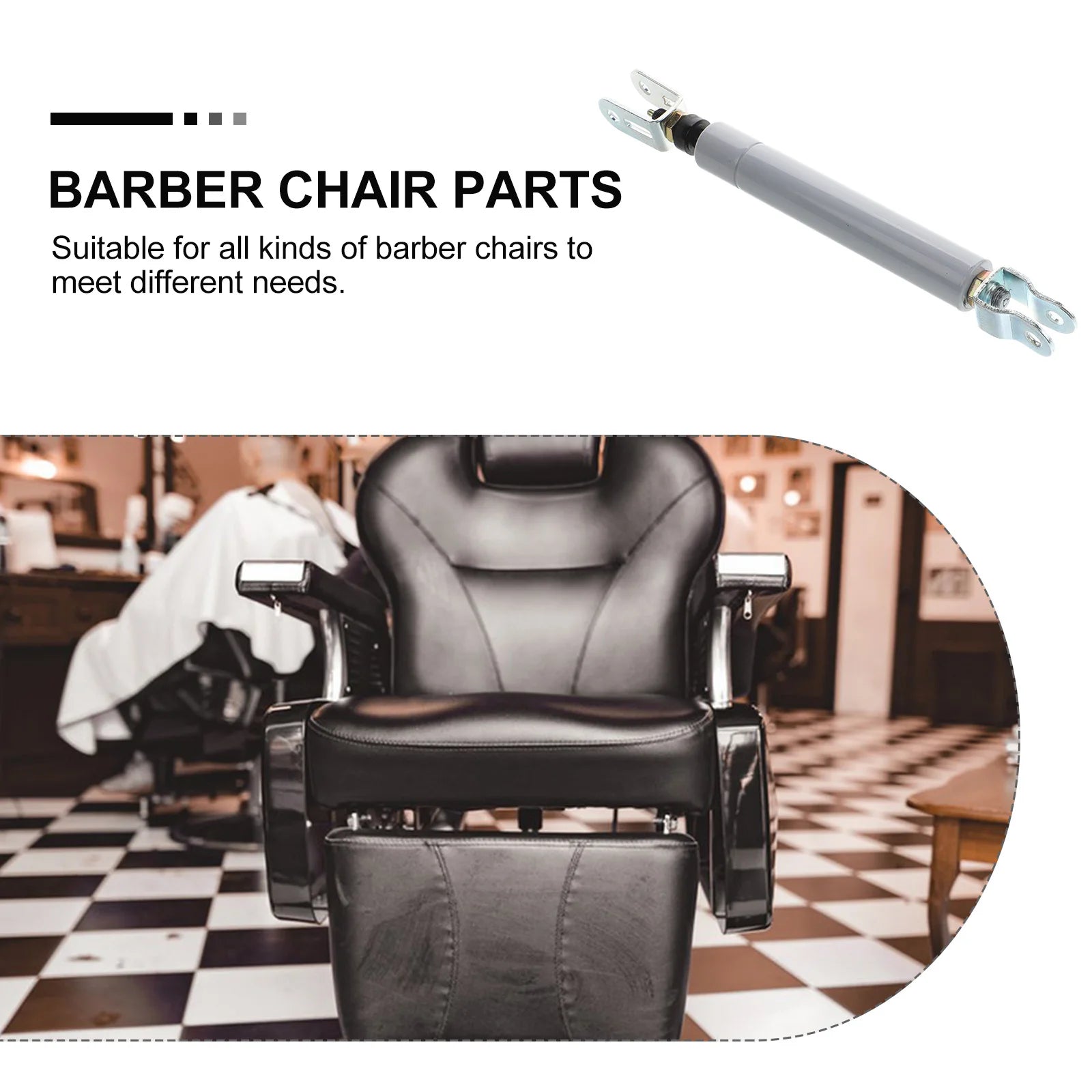 Heavy Duty Barber Chair Gas Spring Replacement - Light Grey Hydraulic Rod Massage Chairs Tidesmit