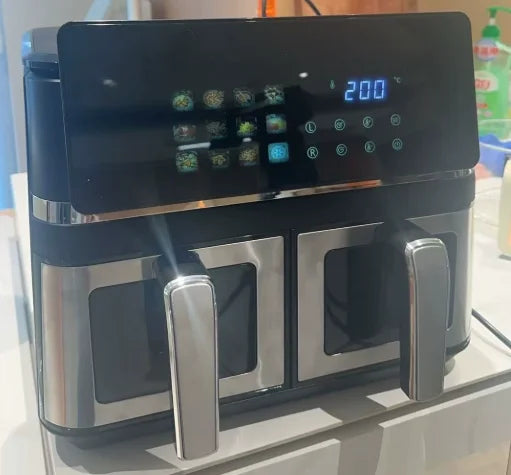 10L High-Quality Digital Air Fryer Smart Oven with Touch Screen Stainless Steel Multifunctional Oil-Free Food Preparation Applia