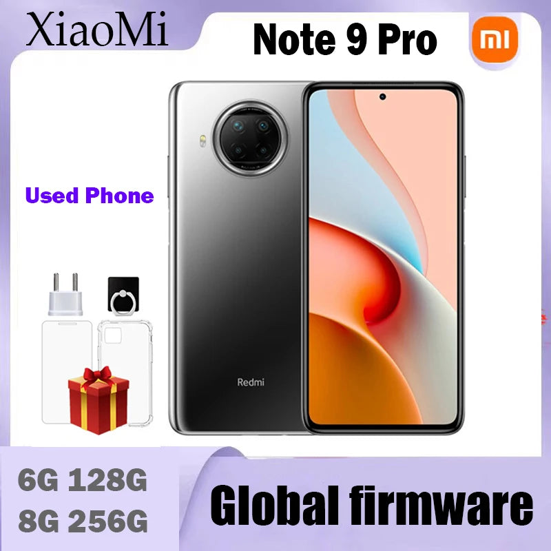Xiaomi  Global Firmware Redmi Note 9 Pro 5G Smartphone  108MP 4820mAh Qualcomm Snapdragon 750G  6.67-inch 33W used phone - Tidesmit
