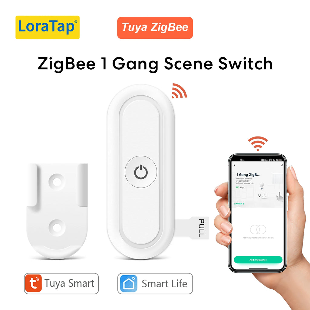 Zigbee Smart Scene Switch 1 Gang - Wireless App-Controlled Home Automation 1 Gang Switch Tidesmit