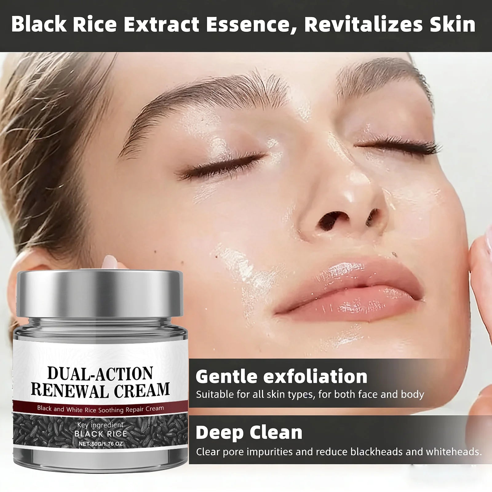 Black Rice Face & Body Scrub | Natural Exfoliator for Radiant Skin Scrubs Treatments Tidesmit