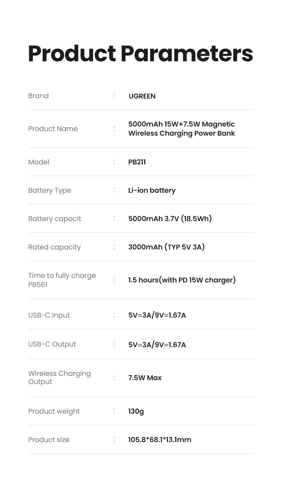 Magnetic Power Bank 5000mAh/10000mAh Portable Fast Charging Battery Tidesmit
