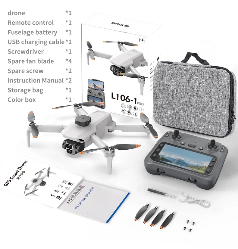 4K GPS Camera Drone with Obstacle Avoidance and EIS - L106-1 Tidesmit