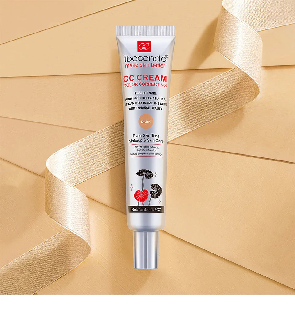 Tidesmit 45ml CC Cream color correcting foundation with Centella Asiatica for skin repair and natural coverage texture