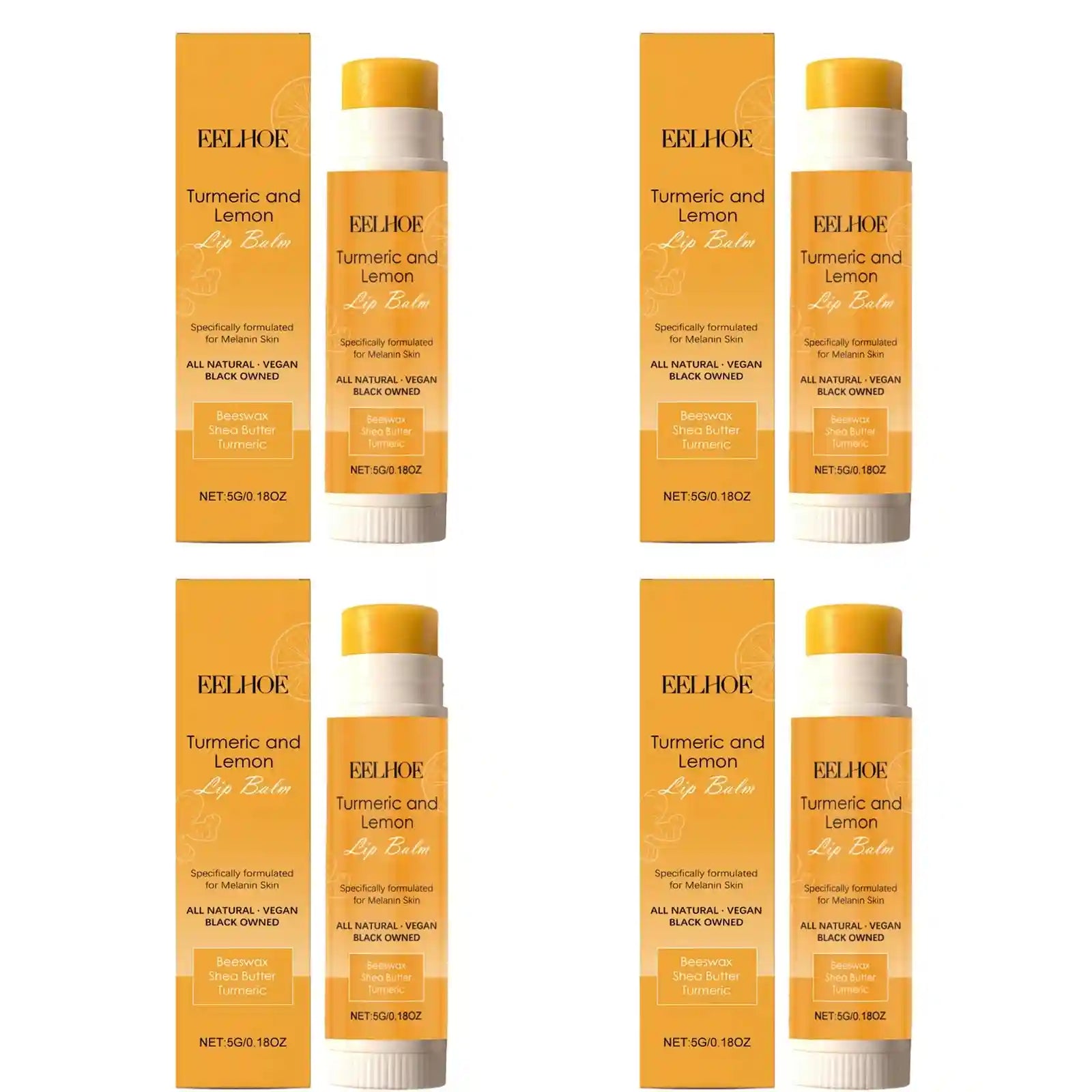 Turmeric Lemon Lip Balm | Nourishing Moisturizing Lip Treatment (5g) Lip Care Buy 2 Get 2 Free Tidesmit