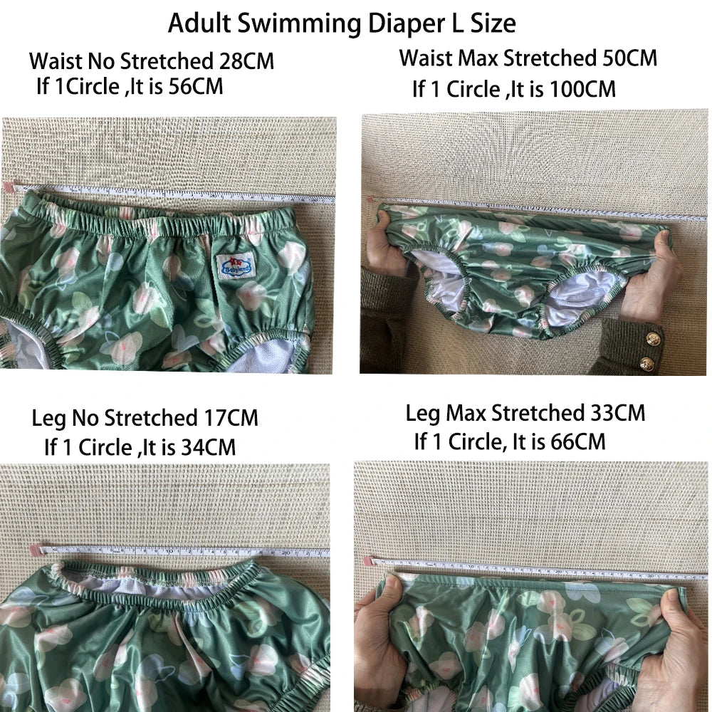 XL Size Oversize ABDLS Adult Nappy Pool Diapers Waterproof Pants Adult Swimming Diapers For Special Need Man And Women Disabled