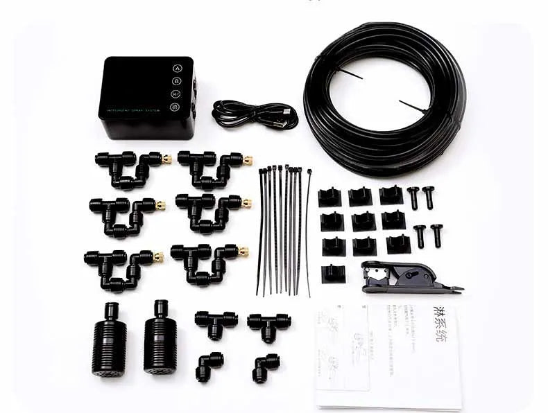 Rainforest Sprayer Double Pump Control Automatic Mist Timing Spray System Kit Irrigation Timer Reptile Sprayer Humidifier