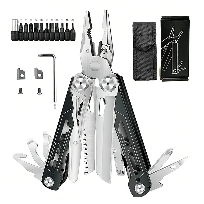 16-in-1 Plier EDC Multitool Screwdriver Folding Plier Set Multi Tool Multifunction Pocket Knife File Ruler Camping Hand Tools