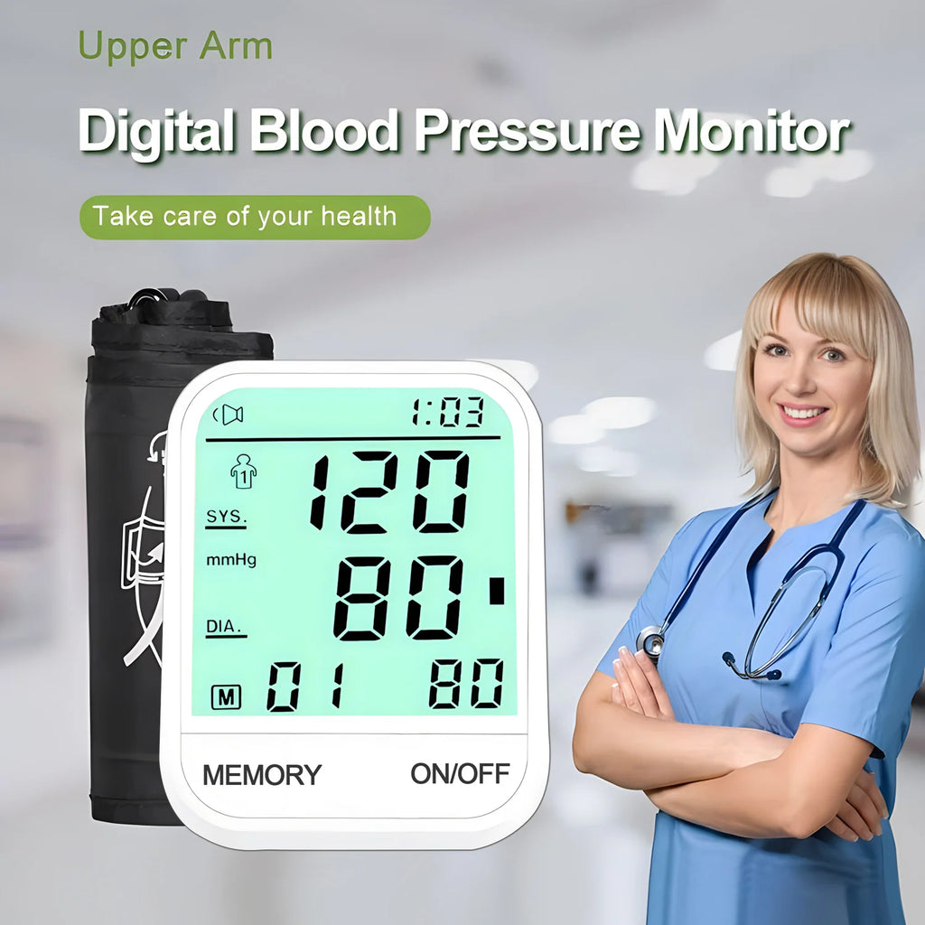 New Blood Pressure Monitor Upper Arm Automatic Tonometer Digital Tensiometer BP Monitor Medical Sphygmomanometer Health Care