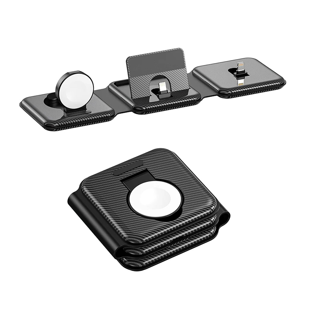3-in-1 Magnetic Wireless Charging Station for iPhone and Apple Watch Tidesmit