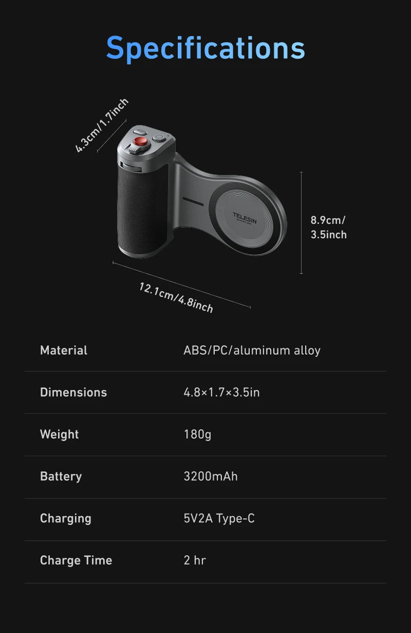 Phone Camera Grip for iPhone 17 Pro Max - Military-Grade Protection Case Tidesmit