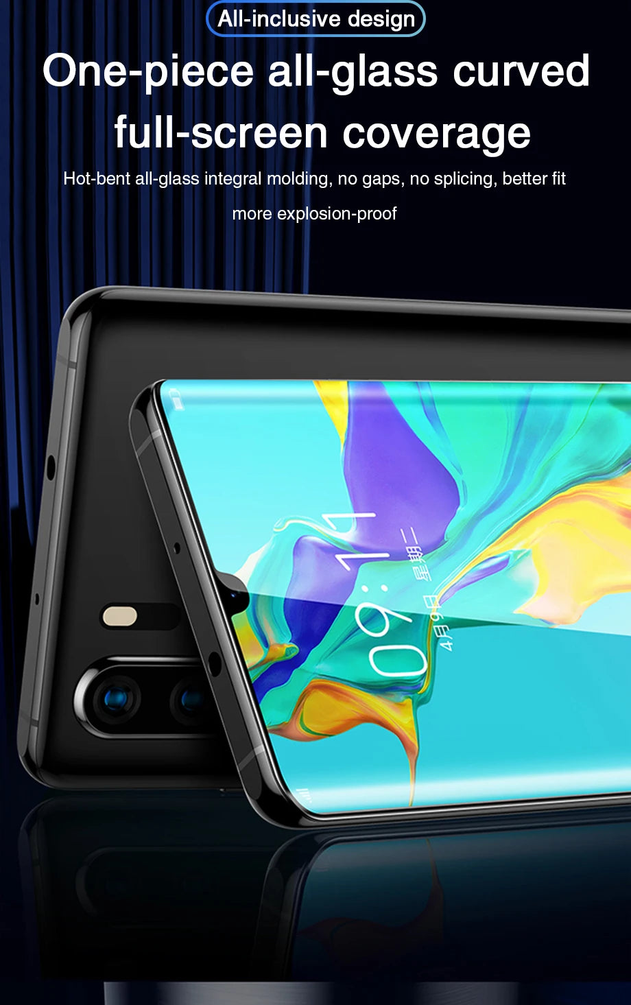 3D Curved Tempered Glass On The Screen Protector For Huawei P30 Pro P40 P20 Lite Tempered Glass For Huawei Mate 20 Pro 30 Lite AE Tidesmit