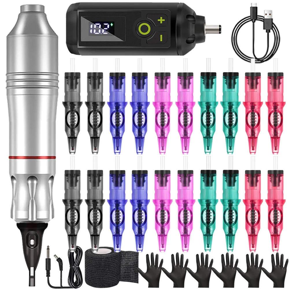 Ballpoint Tattoo Pen Kit | PMU Practice Machine for Beginners Permanent Makeup Machines Ballpoint pen kit Tidesmit