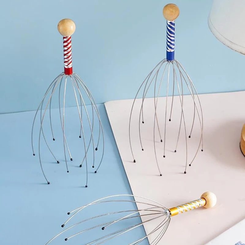 Octopus Head Massager - Stainless Steel Portable Scalp Scratcher Relaxation Treatment Tidesmit