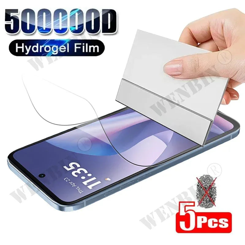 Motorola Edge 60 Fusion Hydrogel Screen Protector 5-Pack - Case Friendly Transparent Tidesmit
