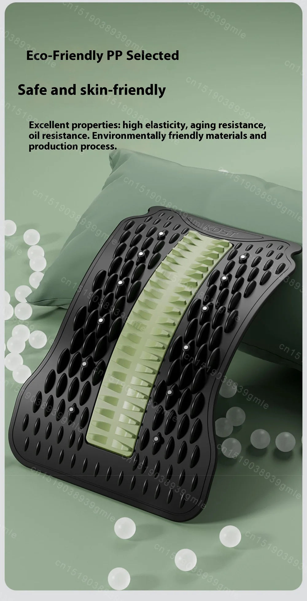 Back Stretcher for Lumbar Pain Relief with 12 Magnetic Acupressure Points Relaxation Treatment Tidesmit
