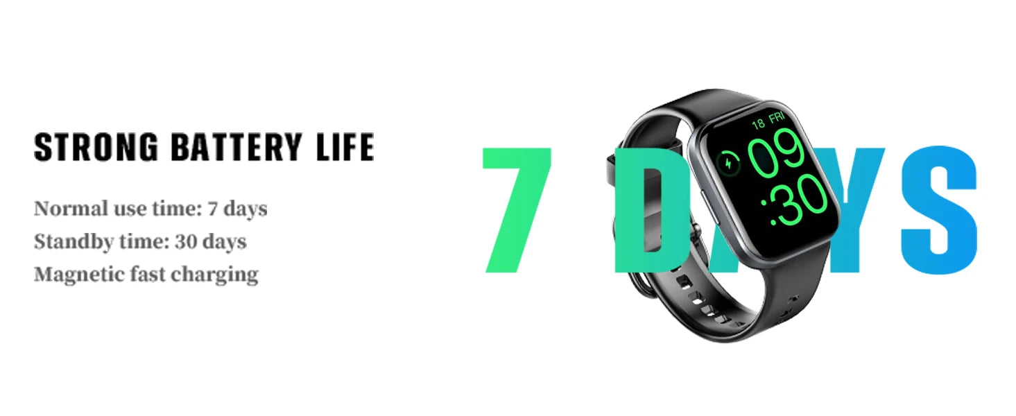 Q23 Smart Watch, Fitness Tracker Watch, 1.69'' Touch Smartwatch Fitness Watch with Pedometer/Sleep Monitor.