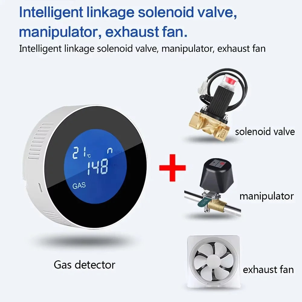 WiFi Gas Leak Detector Alarm - Smart Home App-Controlled Sensor Tidesmit