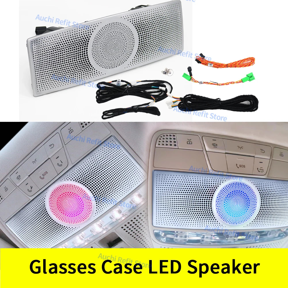 Mercedes-Benz W213 Ambient LED Air Vents with 3D Rotating Speaker Glasses Case Speaker Tidesmit