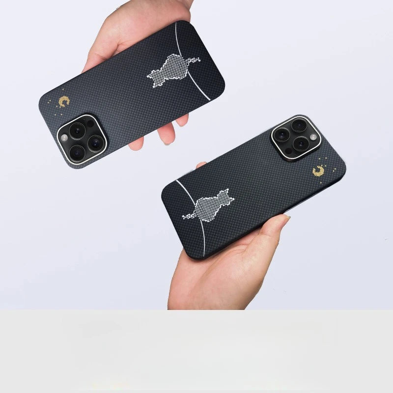 Magnetic Carbon Fiber Phone Case for iPhone 16 Pro Max - Tidesmit Tidesmit
